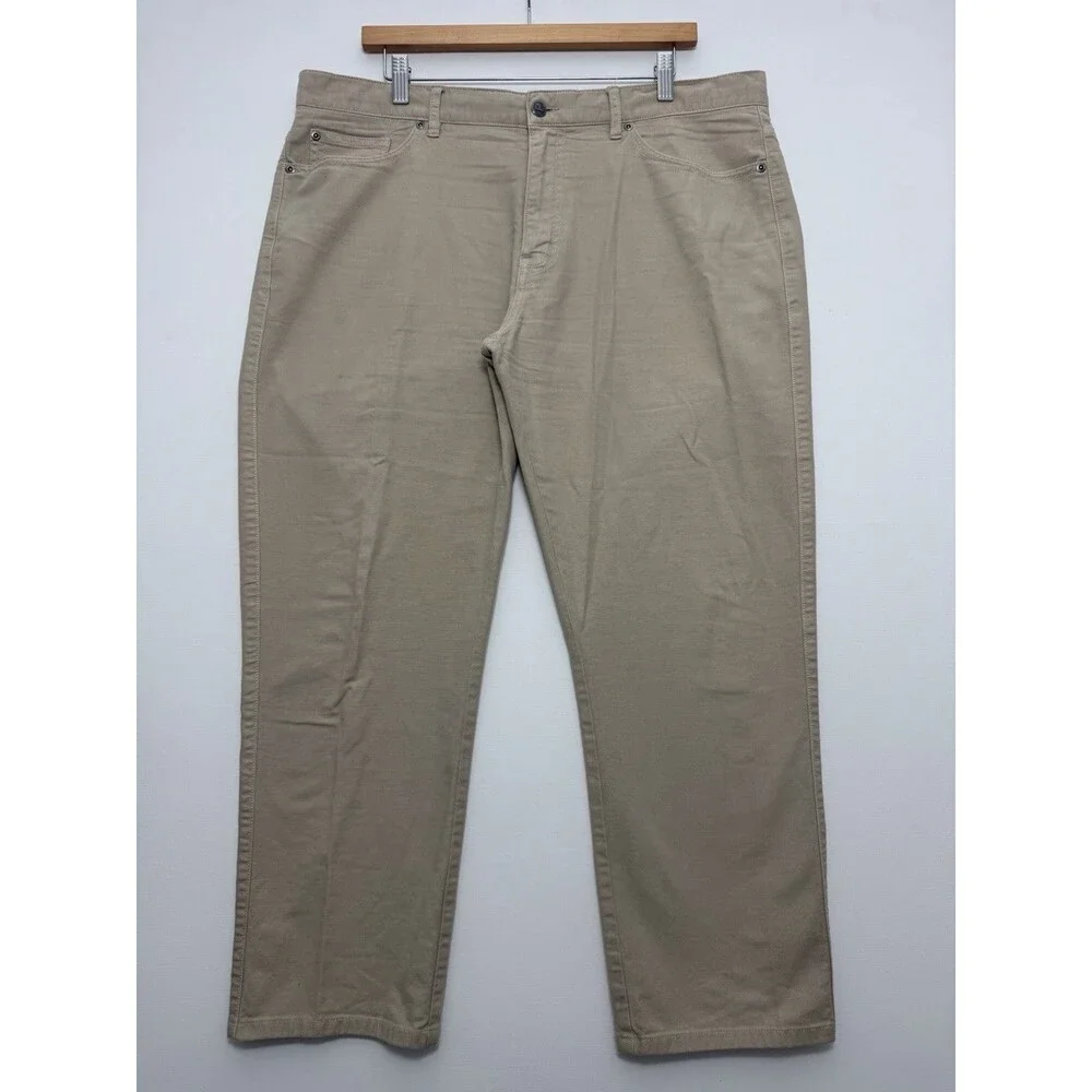 Peter Millar 5-Pocket Pants Men 38x27 Khaki Stretch Crown Vintage Canvas Chino